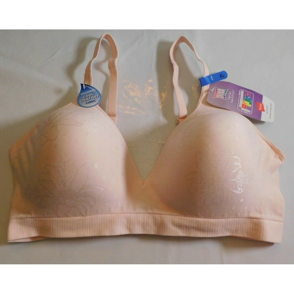 Hanes Bra Women's Wirefree Pink Comfort Flex Fit Bra Size XL